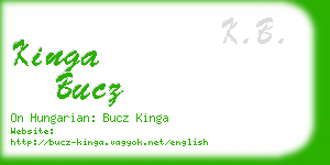 kinga bucz business card